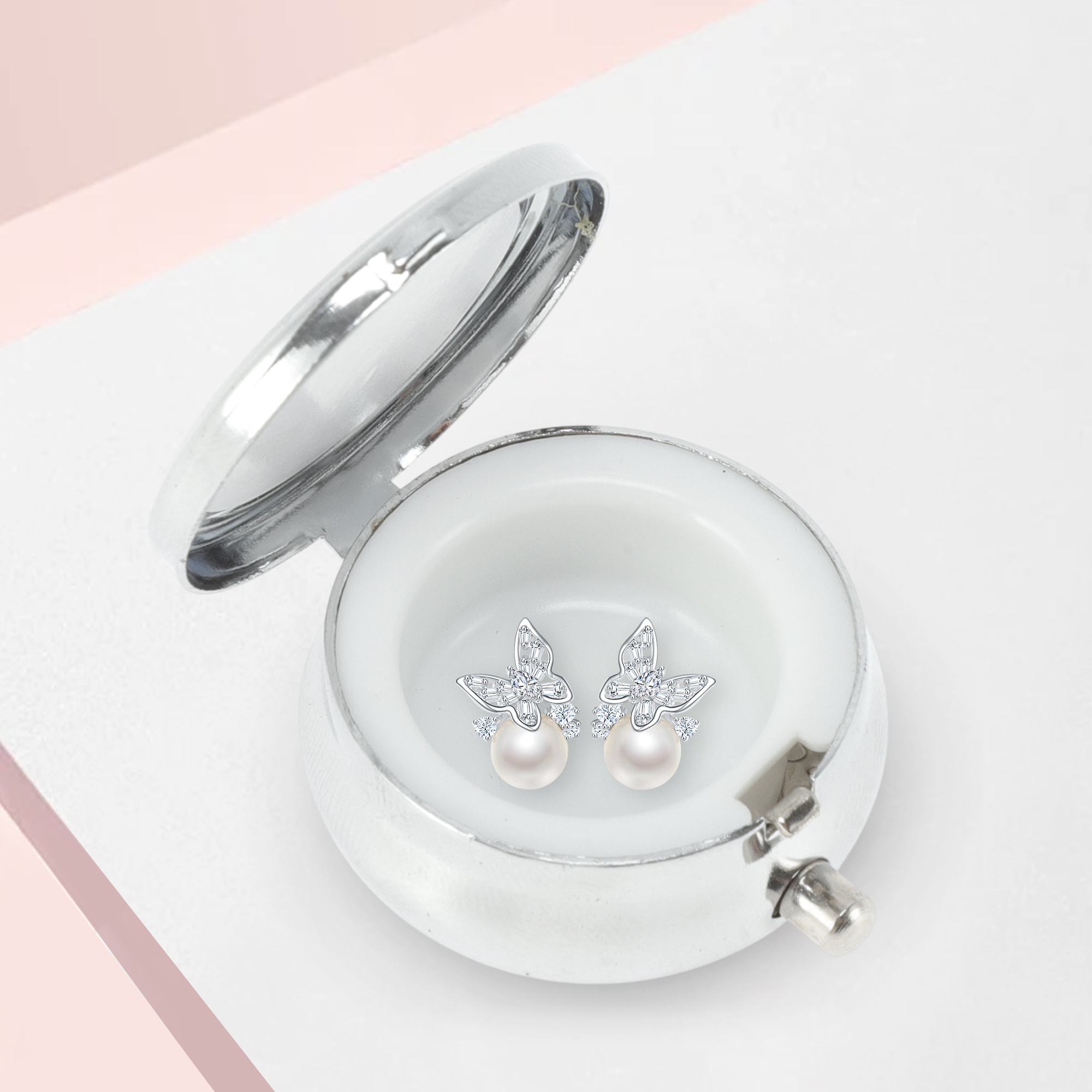 Unique Bargains Round Single Compartment Pill Cases Silver Tone 1 Pc [3.5cm Diameter]