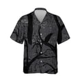 thumbnail image 5 of Venta caliente de verano, nuevas camisetas con estampado 3D, estampado de cuervos, solapa, manga corta, moda de terror, camisetas casuales para hombres, traje, camisetas de un solo pecho, 5 of 5