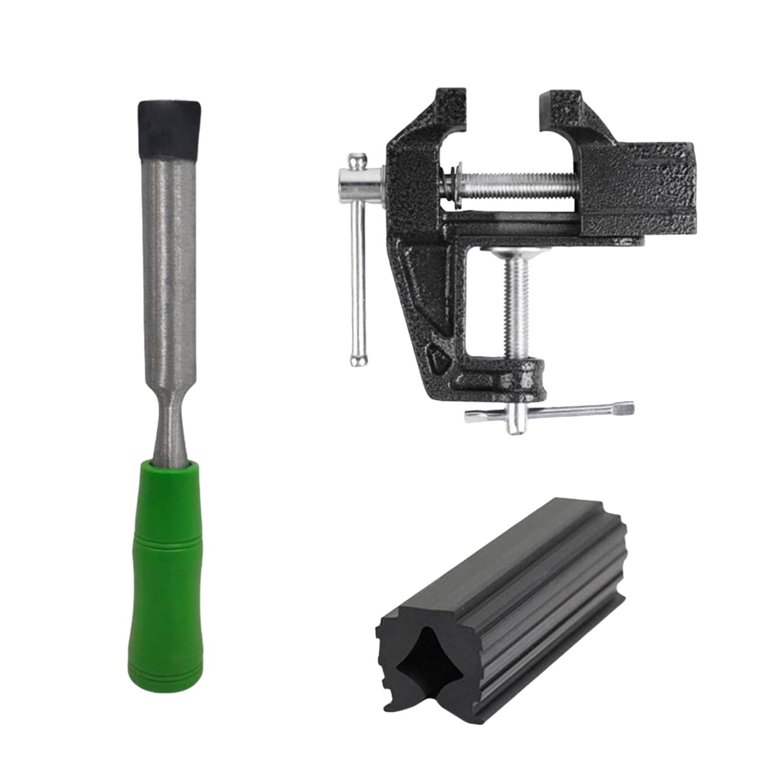 funtasica 3 Pieces Golf Grip Kits Grip Tape Remover Repair Tool Professional Table Vise Accessories Easy to Use Bench Vise Rubber Clamp Green