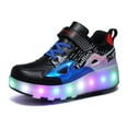 thumbnail image 3 of Kids Roller Skates Light up Shoes with Wheels Shoes LED USB Charging Roller Sneakers for Girls Boys Birthday Christmas Gift, 3 of 14