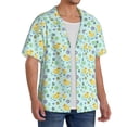 thumbnail image 2 of Balery Duck Cartoon Camisa Casual de Manga Corta con Botones para Hombre, Texturizada, Estilo Cubano, para Playa, Verano-Medium, 2 of 5
