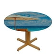thumbnail image 3 of Autua Beach Chairs and Umbrella Round Tablecloth Stain-Resistant Washable Ideal for Indoor and Outdoor Restaurants Weddings Parties Outdoor Picnic Camping and Indoor Kitchen Dining Party 54"-58, 3 of 8