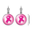 thumbnail image 3 of Ribbon Earrings Breast Cancer Awareness Trinkets Earrings Ear Hooks Breast Cancer For, 3 of 4