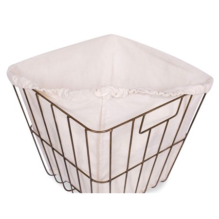 Birdrock Home Office Wire Basket With Liner Square Opening