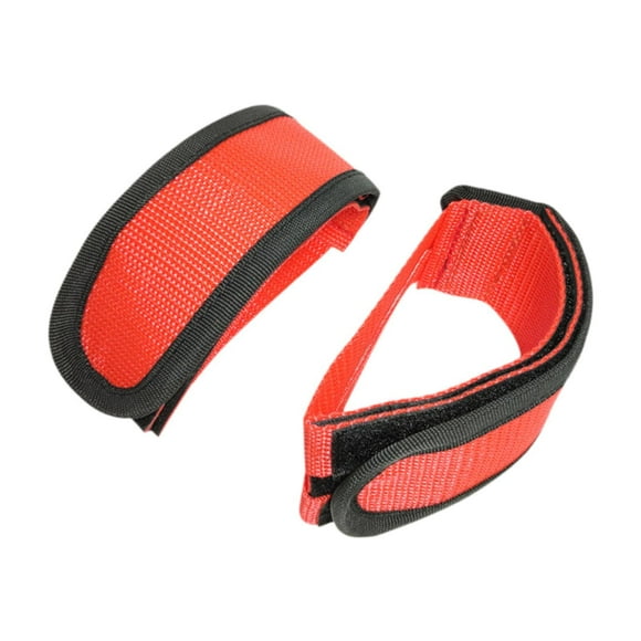 Banda de pedal de bicicleta 2x Banda de fútbol de unión de la punta Totera Fácil de usar Correa de cinturón de bicicleta FIJA CORRECTA de CLIPS de TOE Rojo