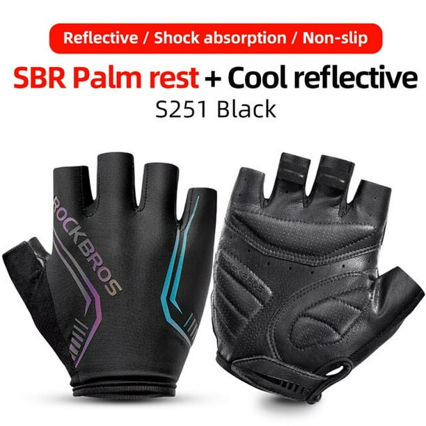 ROCKBROS-guantes de ciclismo para hombre y mujer, de medio dedo, transpirables, para bicicleta de montaña Fivean Guantes deportivos