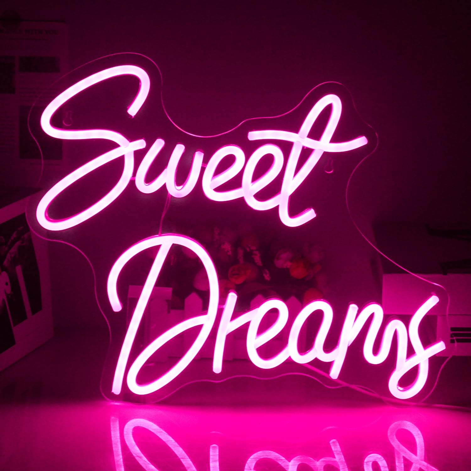 Hello Rosa Sweet Dreams LED Neon Light Signs USB Power for Home Bedroom