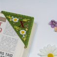 thumbnail image 1 of MesaSe Hand Embroidered Corner Bookmark  Hand Stitched Felt Corner Letter Bookmark  Felt Triangle Bookmark  Cute Flower Letter Embroidery Bookmarks For Book Lovers (summer) ZZZ, 1 of 7