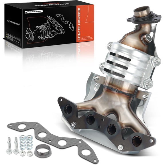 A-Premium Exhaust Manifold Catalytic Converter W/Gasket Kit Direct-Fit Compatible with Honda Civic & Acura EL 2001-2005 L4 1.7L, Front Side - EPA Compliant
