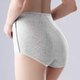 thumbnail image 2 of PMVFHDE Women Front Back Leak Proof Menstrual Sanitary Pants High Rise Cotton Underwear Plus Size Cycle Briefs Cotton Underwear For Women Light Gray,L, 2 of 4