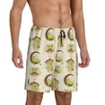 thumbnail image 2 of Kdxio Frogs Print Mens Sleep Shorts Bottoms Soft Comfy Pajama Wear Pants with Drawstring Pockets, 2 of 7