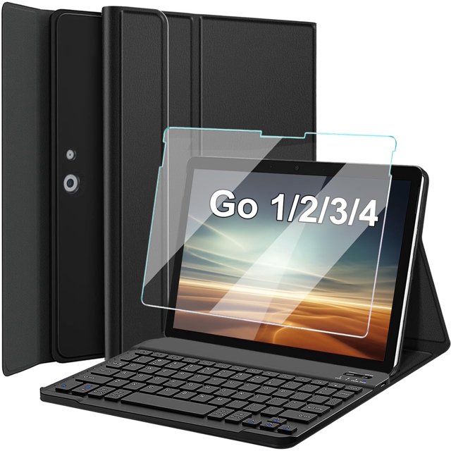 Funda con teclado y protector de pantalla para tablet Surface Go