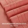 thumbnail image 4 of HTOOQ Ensemble de Draps de Lit Premium 4 Pcs 1800TC Literie 100% Polyester Microfibre HTOOQ Super Doux, Chaud, Respirant, Rafraîchissant, Sans Plis HTOOQ 10HTOOQ Poches Extra Profondes 16 Pouces, Complet, Corail, 4 of 6