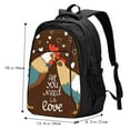 thumbnail image 5 of Wukai Rooster And Chicken Travel Laptop Backpack: Business Water-Resistant Bag with USB Charging Port, Ideal College Backpack for Men & Women, 5 of 6
