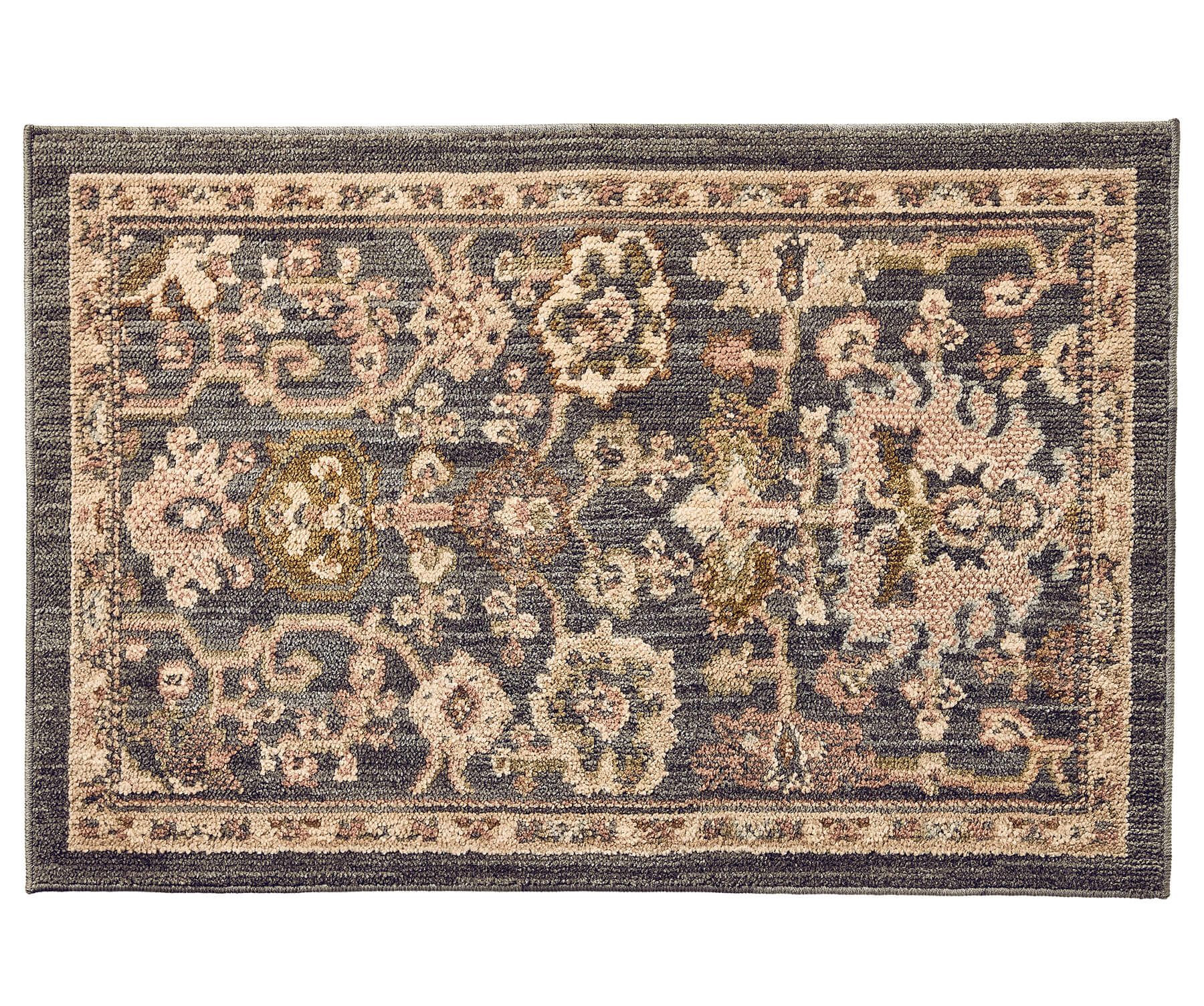 Better Homes and Garden Modern Oushak Low Pile Stain and Fade Resistant Indoor Accent Rug, Gray, 2'7.5" x 3'10"