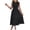 Black, variant on TaTaai Women's Casual Sleeveless Dress A-Line Midi Solid Color Round Neck Elastic Waist Pure Cotton Lightweight Summer Daily Wear Versatile Top Gift