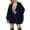 Dark Blue, variant on Bibifish Womens Cardigan Sweaters Oversized Open Front Long Sleeve Sweaters Fall Winter Solid Color Soft Streetwear Knit Outerwears
