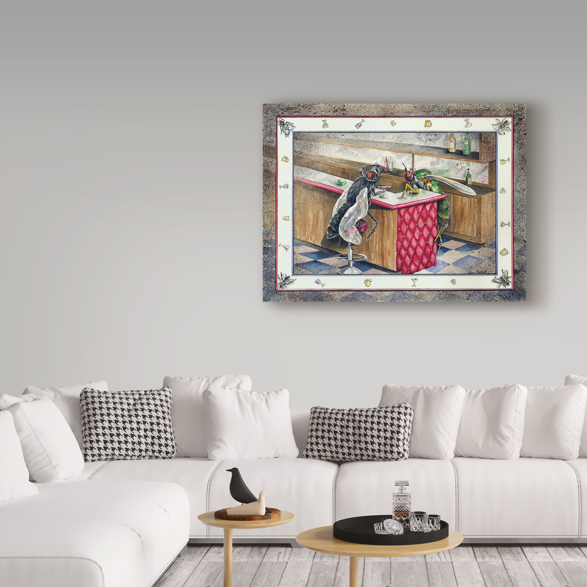 Trademark Fine Art 'Bar Flies' Canvas Art by Charlsie Kelly