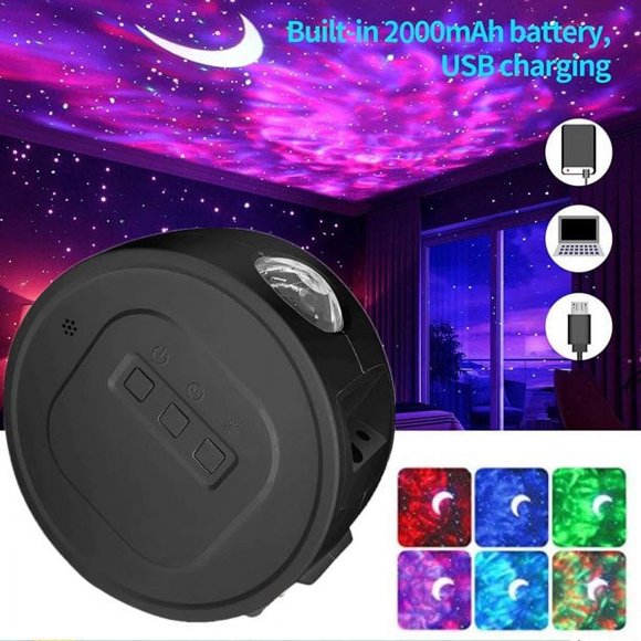 LED Night Light USB Charging Projection Skylight Projector Sound Remote,Star Projector