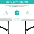 thumbnail image 3 of Best Choice Products 4ft Plastic Folding Table, Indoor Outdoor Heavy Duty Portable w/ Handle, Lock for Picnic - Light Gray, 3 of 7