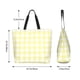 thumbnail image 5 of Easygdp Lemon Yellow Checkboard Bolsas Tote para Mujer, Bolsos de Hombro para Viaje, Bolsos de Mano de Gran Capacidad para Compras y Trabajo, 5 of 8