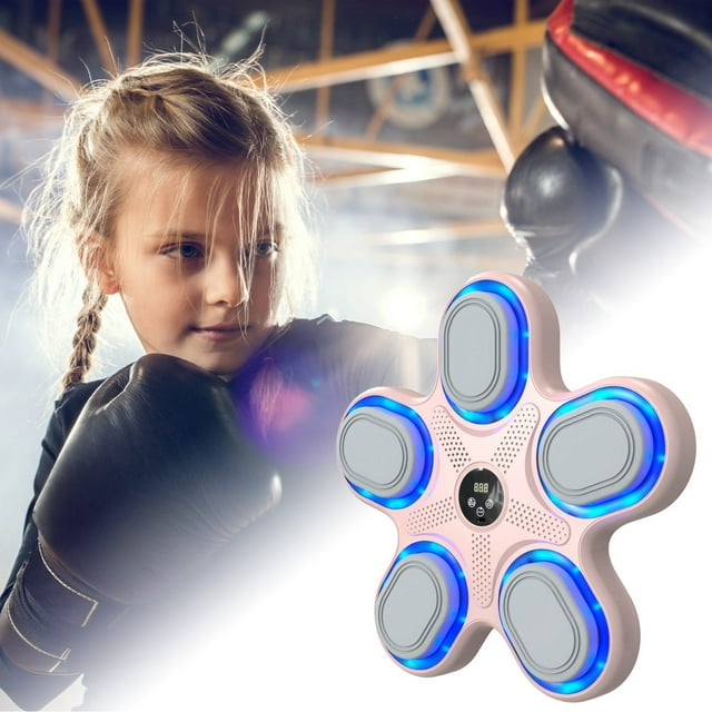 Hearth & Gear Smart Music Boxing For Kids: Fitness & Training Device Interactive Punching Bag Yoga Meditation Blanket Steel Fitness Bag Stretchy Nylon String Yoga Set for Men Yin Yoga Strap Stretching