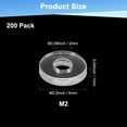 thumbnail image 3 of 200-Pack M2 Flat Washers, 2mm ID 5mm OD 1mm Thick Clear Plain Plastic Washer Grommets, 3 of 7