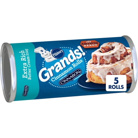 Pillsbury Grands! Cinnamon Rolls with Cinnabon Cinnamon & Extra Rich Butter Cream Icing, 5ct, 17.5oz
