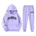 thumbnail image 4 of Gaexia Girls Fall Outfits Size 10-12 ,Girls' Long Sleeve Hoodie And Sweatshirt With Letter Print For Casual Wear And Outdoor Activities, 4 of 4
