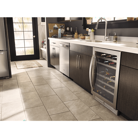 Whirlpool - 46-Bottle Wine Cooler - Stainless Steel