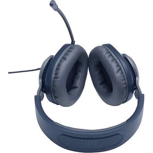Restored JBL Quantum 100 Wired Over Ear Gaming Headphones Blue