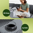 thumbnail image 4 of Modular Sectional Sofa with USB Ports and Cup Holders, 6 Seat L-Shaped Couch with Center Console and Storage Armrests, Corduroy Cloud Sectional Couch for Living Room, Grey, 4 of 9
