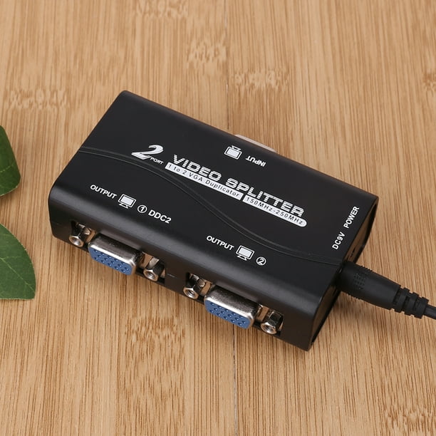 TB&W 1 To 2 HD VGA UHD Signal Splitter HDB 15Pin 250MHz Screen Splitter
