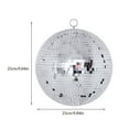 thumbnail image 2 of Maytalsory Disco Mirror Ball Rotating Round Lamps Christmas Decorations 25cm /Silver, 2 of 6