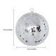 thumbnail image 3 of Naiovety Bola de discoteca colgante plateada, lámparas redondas de cristal giratorias reflectantes, Festival de música, barra de luces para Iluminación navideña 25cm /Plata, 3 of 6
