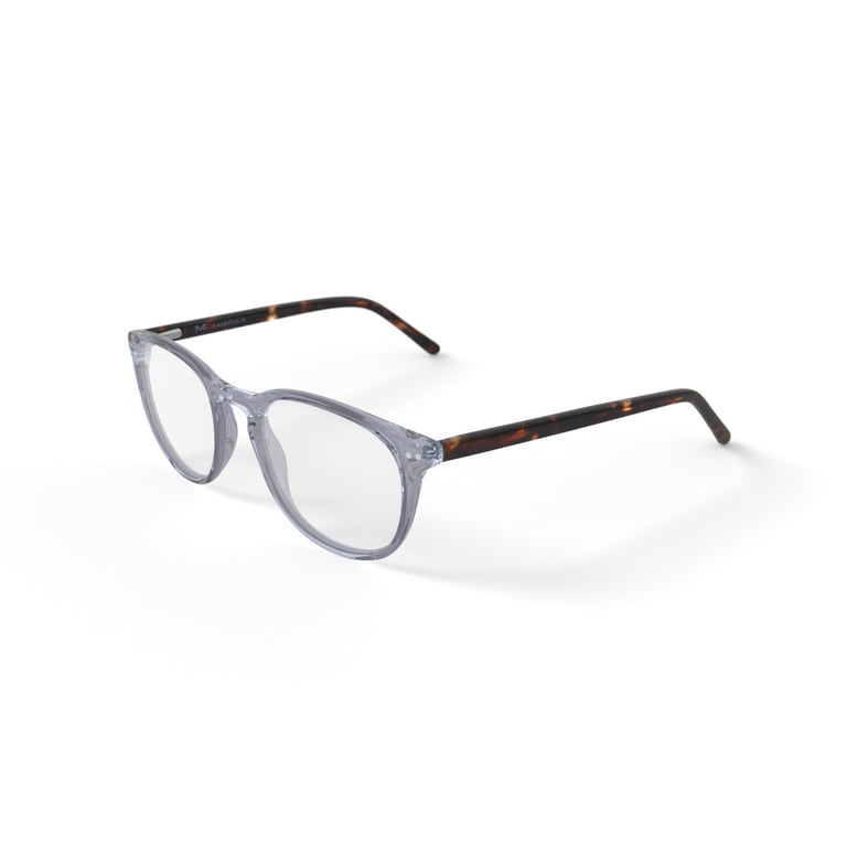 M America Men s Rx able Round Plastic Eyeglasses 54 19 145 Blake Crystal Tortoise 1 Pair Walmart