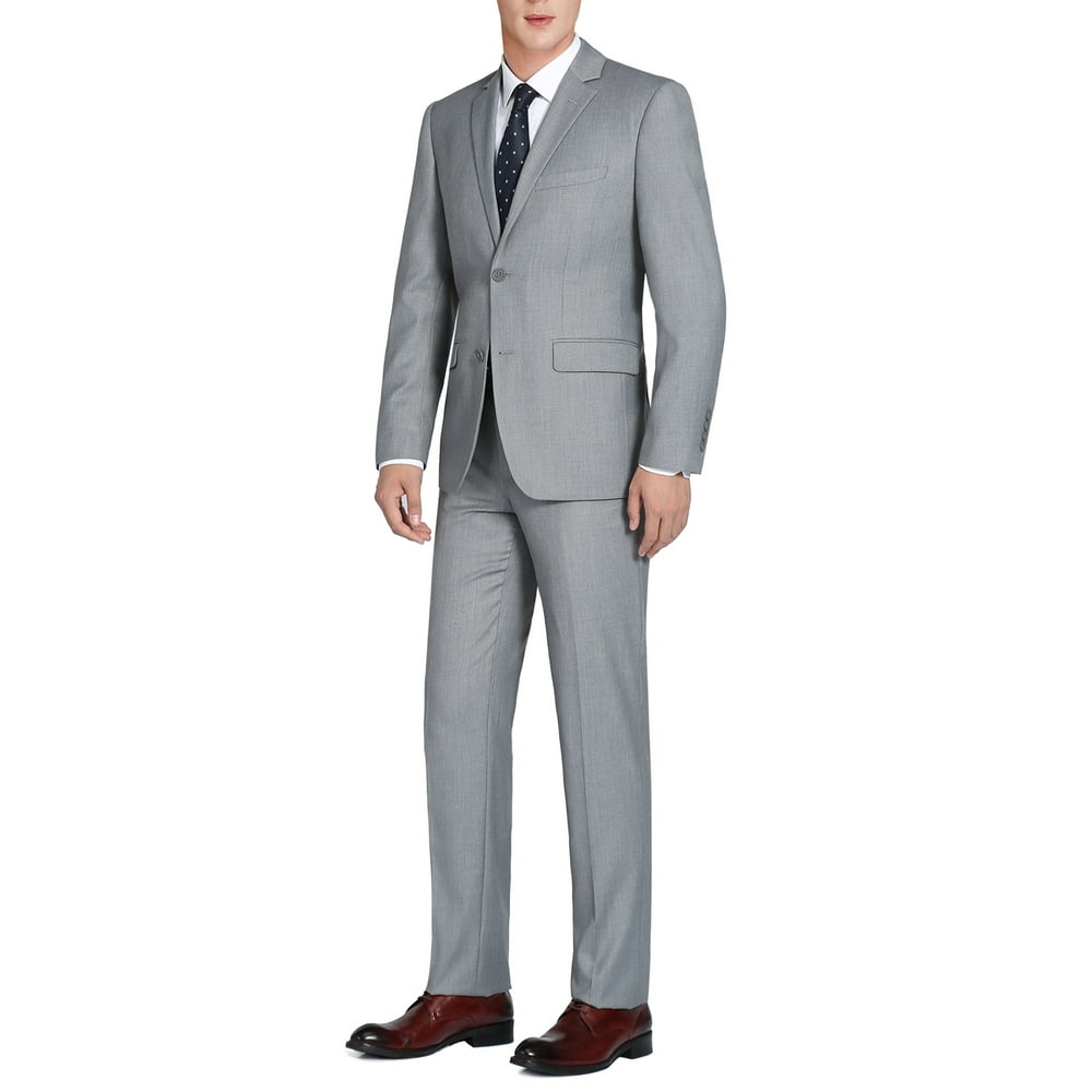 Verno Men's Big and Tall 2Piece Classic Fit Extra Long Suit