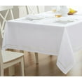 thumbnail image 5 of Newbridge Provence Lattice Cutwork Solid Color Textured Fabric Tablecloth, 52 x 52 Inch Square, White, 5 of 9