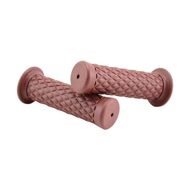 Poignée de Guidon de Moto en Caoutchouc Antidérapante Remplacement Poignée Imperméable, Marron