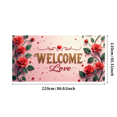 thumbnail image 3 of Welcome Decorative Banner with Roses and Hearts for Parties Events Celebrations Wedding Backdrop Party Decoration and Indoor Photography Background, 3 of 4