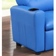 thumbnail image 3 of Kids Recliner Chair with Cup Holder,Toddler Recliners for Kids Age 0-5 with Side Pockets and Non-Slip Footstool,PU Leather Armrest Sofa Couch,Single Theater Seating Chair for Girls Boys Kids,Blue, 3 of 5