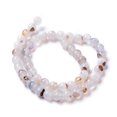 thumbnail image 2 of Natural Dendritic Agate Beads Strands Dyed Round WhiteSmoke 8mm Hole: 1.4mm about 48pcs/strand 15 inch, 2 of 3