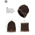 thumbnail image 6 of Luxtrada 2PCs/Set Womens Mens Winter Hat Warm Thick Beanie Cap + Scarf for Winter Knit Ski Beanies (Brown), 6 of 7