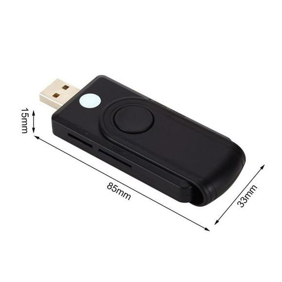 Smart Card Reader USB 2.0 Micro SD/TF Memory Plug and Play CAC Card Reader for OS Windows 10 8 7 Vista