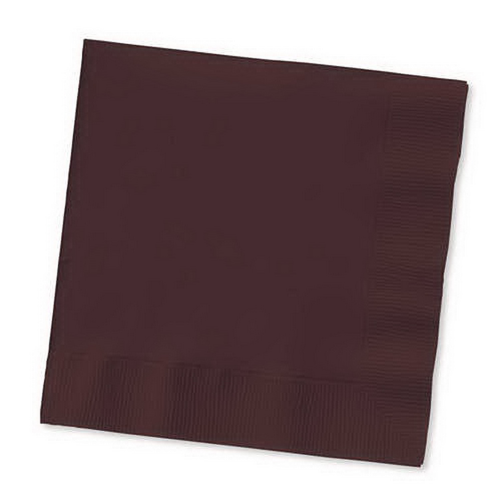 Creative Converting 583038B Chocolate Brown Luncheon Napkin, 3 Ply
