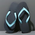 thumbnail image 4 of SBYOJLPB Men's Sandals Casual Indoor and Outdoor Versatile Solid Color Round Toe Open Toe Flat Soft Sole Beach Sandals, 4 of 7