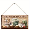 Vintage Kitchen Decor Wall Hanging Sign Rustic Wooden 'This Kitchen