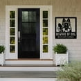 thumbnail image 6 of Beware of Dog Sign Keep Gate Closed Beware of Dogs Sign Dog Metal Warning Dog Art Black Metal Pet metal Wall Art Home Decor Outdoor Metal Wall Art Gift for Housewarming (36" x 36"), 6 of 6