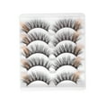 thumbnail image 1 of Unique Bargains 5 Pair 3D Mixed Color False Eyelashes for Makeup Orange, 1 of 4