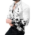 thumbnail image 3 of CAROOTU Chemise Décontractée à Manches Longues Imprimée Fine Mode Décontractée Couleur pour Hommes, 3 of 7